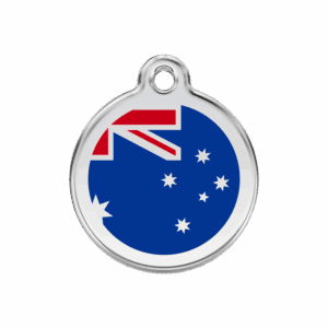 Hundemarke Australische Flagge Dunkelblau Größe M