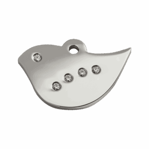 Hundemarke Swarovski Kristall Vogel Größe M