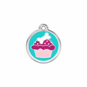 Katzenmarke Cupcake Glitzer Aqua S