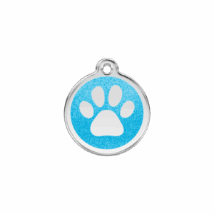 Katzenmarke mit Glitzerpfote Aqua S