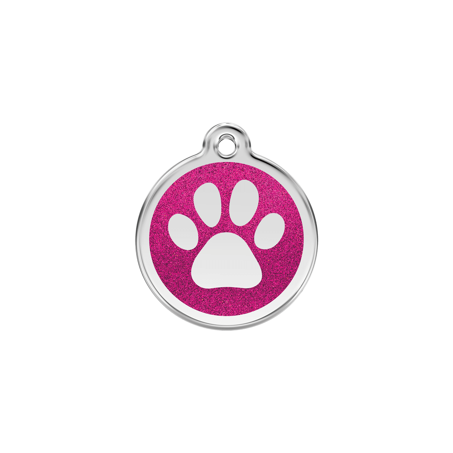 Vorderansicht - Katzenmarke Glitzerpfote S in leuchtendem Pink