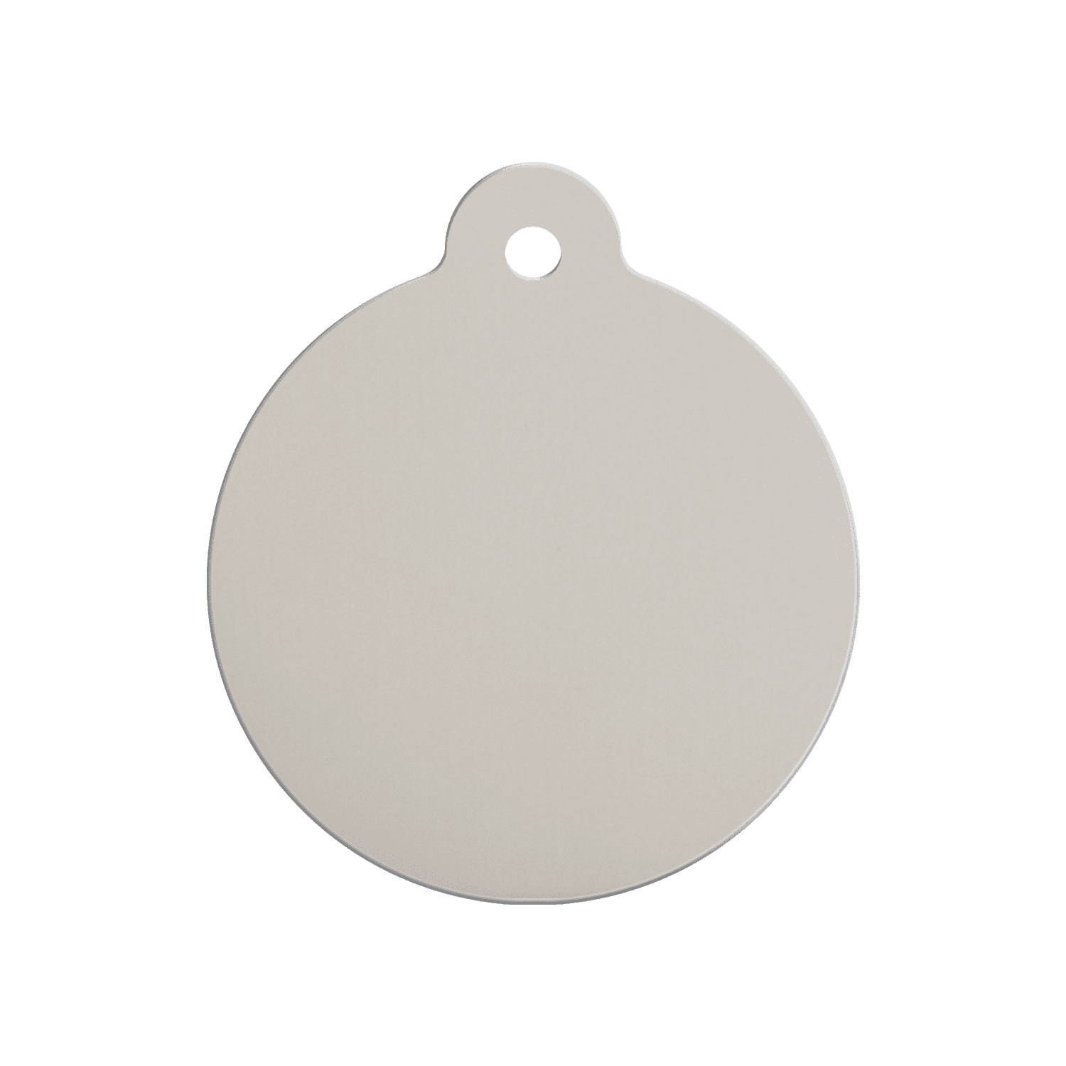 Rückansicht - Hundemarke Glitzerherz Silber M aus Emaille und Edelstahl